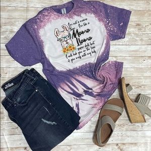Mama Llama Bleached Shirt